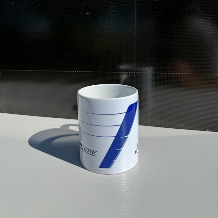 High-quality ceramic mug with a visual of L'Hydroptère and its foils - Nantes - Innovation - Trimaran