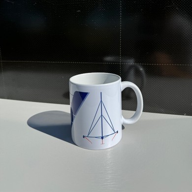 High-quality ceramic mug with a visual of L'Hydroptère and its foils - Nantes