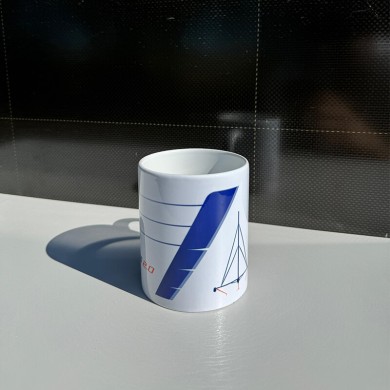 High-quality ceramic mug with a visual of L'Hydroptère and L'Hydroptère CH with foils - Nantes