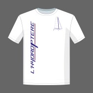 Patron vue de face t-shirt blanc "L'Hydroptere"