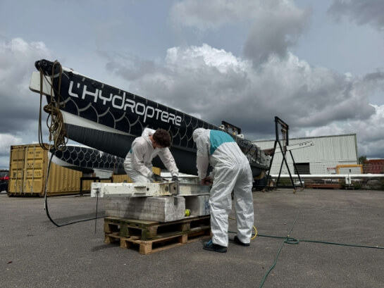 Chantier Hydroptere Nantes Trimaran à foils